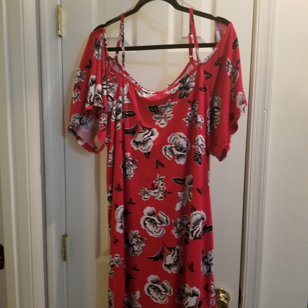 Red dress with flowers(all dresses 2/$15)